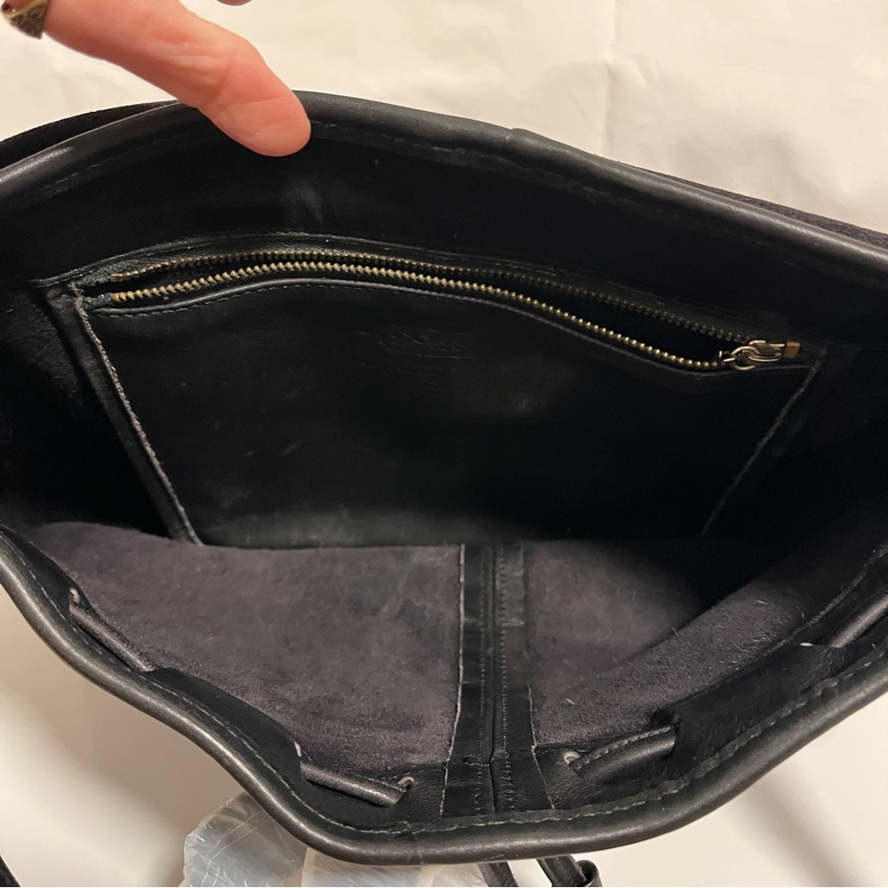 Coach Chic Lula’s Legacy Drawstring Shoulder Strap Bucket Leather Bag, Black - Picture 5 of 11
